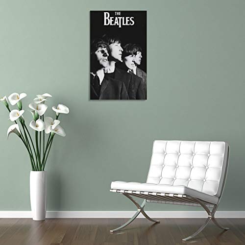 NBEI Poster rétro The Beatles – Peinture décorative sur toile pour salon, chambre à coucher – 50 x 75 cm - Les Beatles, Paul McCartney, John Lennon, RIngo Starr, George Harrison NBEI Poster rétro The Beatles - Peinture décorative sur toile pour salon, chambre à coucher - 50 x 75 cm – Image 6
