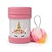 Magic Unicorn adorable insulated lunch container thermos food jar 12 oz capacity with 18/8 stainless steel vacuum GIFT BOX bento lunch box hot cold food for school, office, picnic and travel outdoors