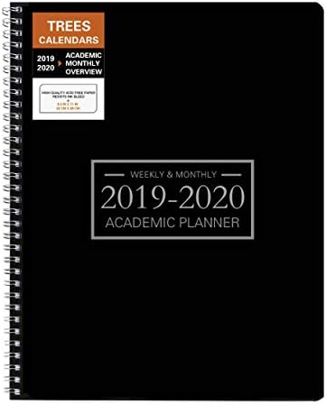 Academic Monthly Planner Jan 2022-Dec 2023 , 9’’×11’’ School Organizer Time Management Hard PVC Cover with Wire Spiral Bound