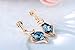 Thanksgiving Gift Rose gold plated blue stone diamond drop stud earrings for women jewelry christmas gifts
