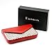 Partstock Multipurpose PU Leather Business Name Card Holder Wallet Leather Credit card ID Case / Holder / Cards Case with Magnetic Shut Red