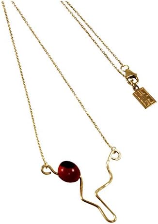 Evelyn Brooks DesignsPeruvian Pendant for Women - Huayruro Red Seed, Chain Necklace - Ecofriendly Gift