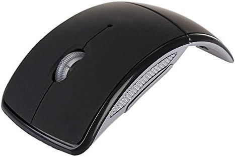 For Microsoft Laptop 2.4ghz Wireless Foldable Folding Arc Optical Mouse USB (Black)