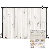 CYLYH 7x5ft Wood Backdrop White Wood Pattern Photo Background Collapsible Party Decoration Backdrops D099