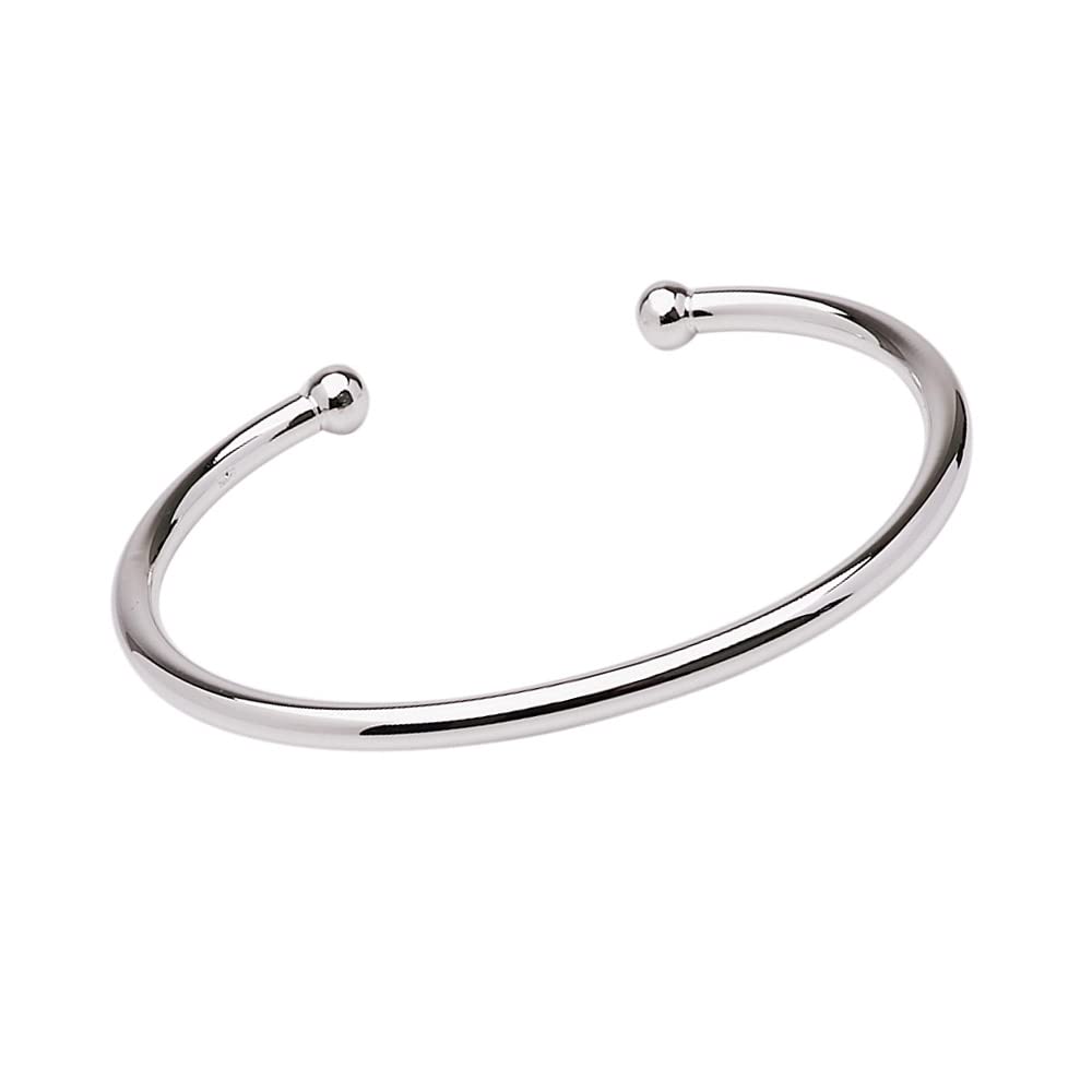 Treasure Bay Men's Women's Solid 925 Sterling Silver Torque Bangle Bracelet