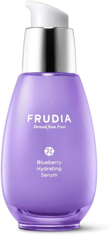 FRUDIA. Blueberry Moisturizing Hydrating Serum. Blueberry Extracts with Anthocyanin. Intense Hydration and Soothing. Provides Vitality and Skin Softness. Content 50 ml