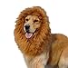 Gimilife Dog Lion Mane, Dog Costume Lion Mane Wig Halloween Costumes for Medium Large Dog with Ears & Tail, Fancy Lion Hair Dog Clothes Holiday Party (M Size,Light Brown)