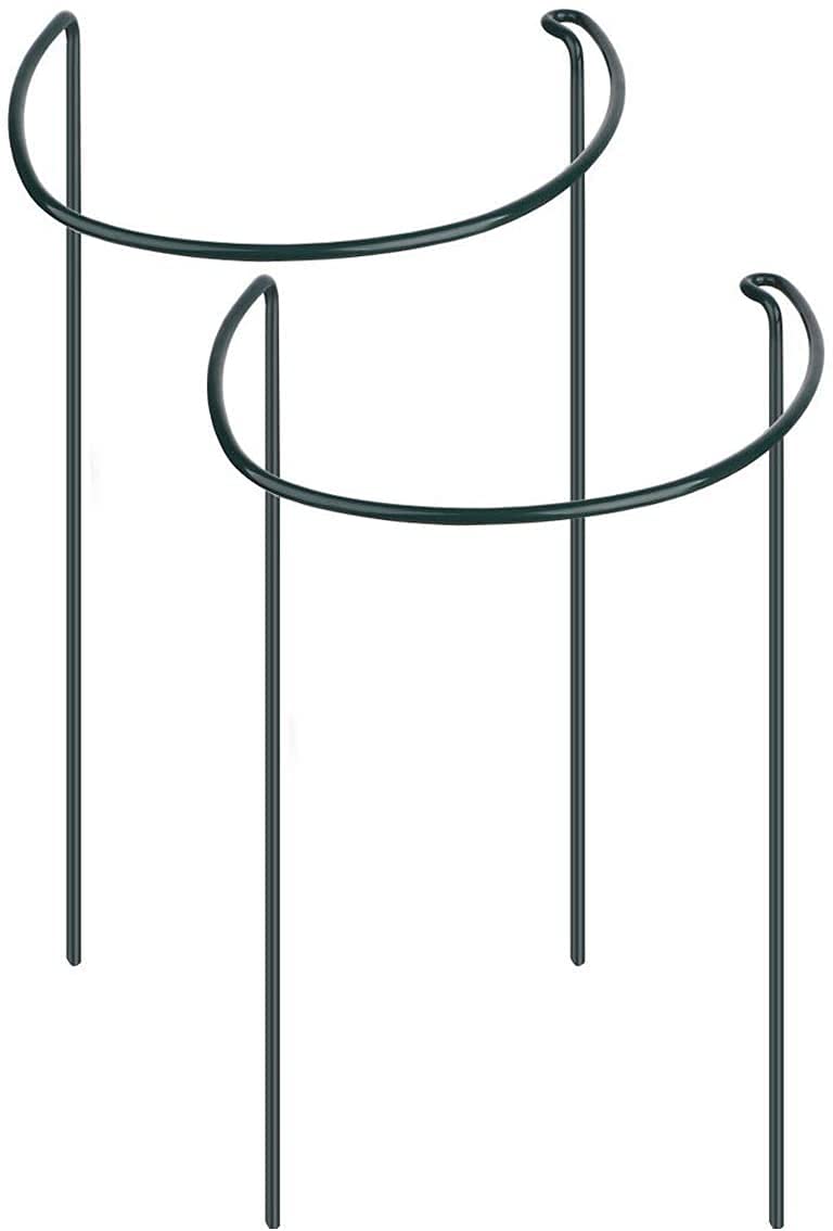 LouisaYork Garden Border Plant Support,2Pcs Tall Plant Supports Plant Support Garden Stakes Garden Hoop Semicircular for Peonies, Hydrangea, Roses