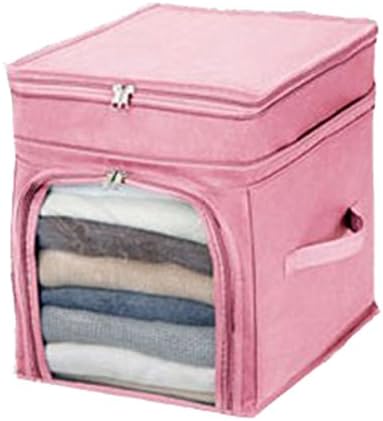 Zhide Pink Lovely Easy Carry Clothes Storage Bag Closet Box