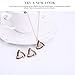 Everrich Elegant Party Triangle Eardrop Diamonds Silver Plated Evening Necklace Earrings Jewelry Sets, 2 Pcs, Black