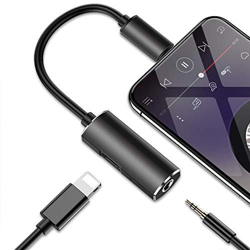 Headphone Adapter for iPhone Charger Jack AUX Audio 3.5 mm Jack Adapter for iPhone Adapter Splitter Earphone for iPhone 7/7p/8/8p/11/X Dongle Accessory Connector Compatible Audio + Charge Adapter