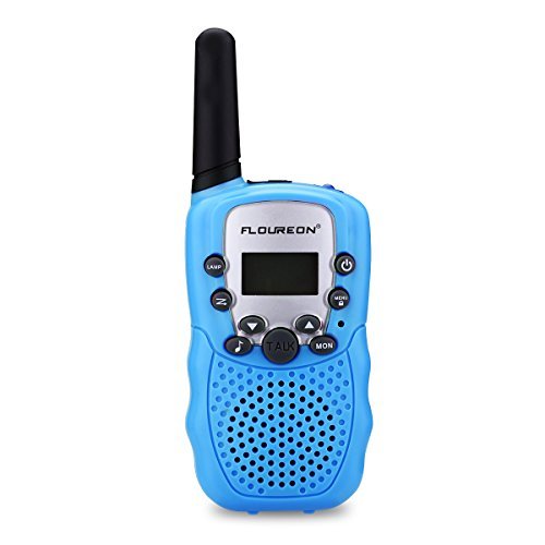 FLOUREON Kids Toy Walkie Talkies Two Way Radios Walky Talky 22 Channel Long Range UHF Handheld Outdoor Kids Toy Cellphone for Children Day/Birthday (Blue x 4)