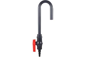 MiOYOOW Aquarium Water Changer, PVC Aquarium Water Filler Hanging Fish Tank Hook Filler with Flow Switch for 1/2“, 5/8”, 3/4” Hose