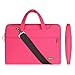 Qishare 13.3 14 inch Laptop Case Laptop Shoulder Bag, Multi-Functional Notebook Sleeve Carrying Case with Strap for Samsung Acer Asus Lenovo Yoga MacBook pro 13 Ultrabook Chromebook(Pink)