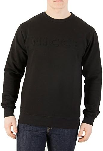 NICCE London Men's Emboss Sweatshirt, Black, Small