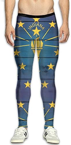 DOPPYENG Mens Compression Pants Base Layer Running, Cycling, Sports, Training, Weightlifting Tights Indiana Sign 3D Print Fitness Sports Tight Leggings