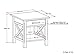 SIMPLIHOME Kitchener SOLID WOOD 21 inch wide Square Contemporary End Side Table in Farmhouse Grey with Storage, 1 Drawer and 1 Shelf, for the Living Room and Bedroom