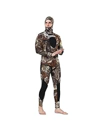 realon traje de neopreno 5 mm completo Spearfishing Suit Camo de buceo Suit sudadera con capucha Snorkel Suits Hombres