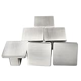 uxcell Set of 6 Modern Silver Metal Satin Finish