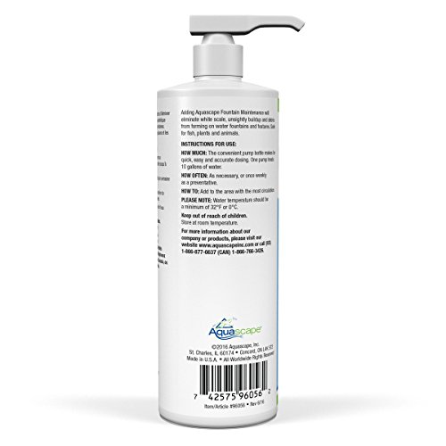 Aquascape Fountain Maintenance Water Feature Treatment, Easy-to-Use Pump Top, Liquid, 16-oz | 96056