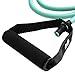 REEHUT Single Resistance Band Exercise Tube with Handle, Door Anchor and Manual, for Resistance Training, Physical Therapy, Home Workouts, Fitness, Pilates, Boxing Strength Training - Green