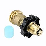GASLAND Propane Adapter, POL to QCC1 Type1 Propane Tank Adapter with Wrench, LP Gas Valves Grill Connector for Propane Cylinder, Suitable for RV Camper, Cylinder, BBQ Gas Grill, Heater