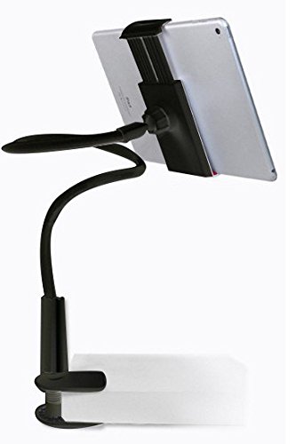 wBest BLACK Flexible Desk Table 360 Rotating Stand Lazy Bed Phone Tablet pad Holder Mount for Apple iPhone 6/6 Plus iPad Mini 3/ Air 2/ Galaxy Tab 10.1/ A 9.7 / 8.0 And for 3.0-10.1 Inch Android