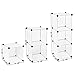 SONGMICS Storage Cube DIY Plastic Storage Cube Closet Organizer Modular Drawer Unit bookcase 9-cube White ULPC33W