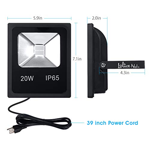 LaluceNatz 20W Outdoor UV Black Light, IP65 Waterproof COB UV Flood Lights for Body Paint, Fluorescent Poster, Glow in the Dark Party (Slim Metal Body) - Thumbnail 6
