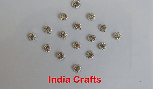 India crafts(tm) 96+96 bindi dots bindi stickers silver,gold bead…