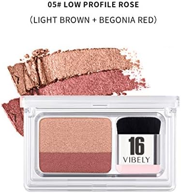 Staron Lazy 2 Colors Eyeshadow Double Gradation Makeup Eye Shadow Eyeshadow Palette Matte Shimmer Multi-Reflective Shades Ultra Pigmented Makeup Powder Waterproof Eye Shadow Palette Cosmetic Set (E)