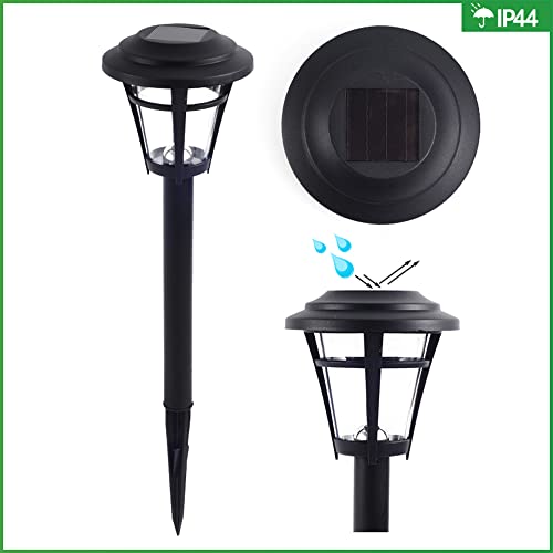 Wecusn 8 Pack 3.6 Lumen Solar Powered Pathway Lights, Super Bright LED Outdoor Lights, Plastic Waterproof Light for Landscape, Lawn, Patio, Yard, Garden, Deck Driveway