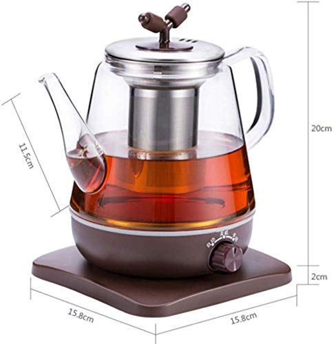 WSJTT Caffè caldo tè e caffè e bollitore 1.2L intelligente bollitore elettrico POT di vetro, acciaio inox 304 bollitore… - immagine 3