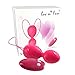 LuvnFun Kegel Ball Kegel Exercise Weights Ben Wa Balls for Women Remote Control Rechargeable Waterproof Red Luv4