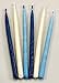 Rite-Lite Judaica Deluxe Blue & White 4.7-Inch Chanukah Candles, Box of 45