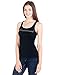 Bridesmaid Rhinestone Longer Length Tank (Medium, Black)