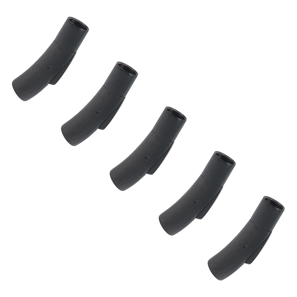 UNICRAFTALE about 4 Sets Gunmetal Stainless Steel Bayonet Clasps with Push Button Tube Clasps 6mm Hole Metal Column Clasps Leather Cord End Connectors for Bracelets Necklaces Jewerly Making