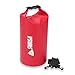SWAGA – Dry Sack Waterproof Bag – Protection from Elements – Window for Phone – Adjustable Shoulder Strap – Designed to Float – Red–10L