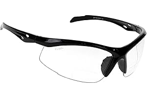 PHILLIPS SAFETY Bifocal Safety Glasses - Safety Glasses with Readers for Healthcare, Woodworkers, Motorcyclists, Workshop - Ansi Z87+