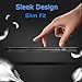 REALIKE iPhone 7 Plus Case, iPhone 8 Plus Case Tempered Glass Back Anti-Scratch Black Glass Cover Slim Fit Reinforced Bumper Shockproof Protection Case