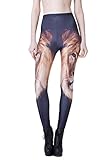 Pink Wind Women's Slim Stretch Pants Ankle Footless Printing Leggings Tights