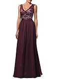 Miusol Women's Retro Deep-V Neck Elengant Halter Bridesmaid Prom Maxi Dress