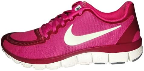 Nike Womens Free 5.0 V4 Running Shoes (CLB PNK/MTLC SMMT WHT-RSPBRRY) 511281-602 7.5M US