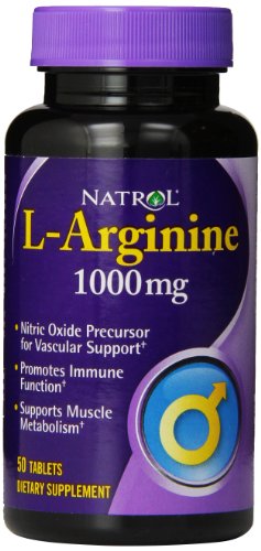 Natrol L-Arginine 1,000 mg Tablets, 50 Count Natrol L-Arginine 1,000 mg Tablets, 50 Count