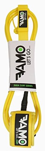 VAMO STRAIGHT SURF LEASH FOR PADDLEBOARDING (yellow, 10)