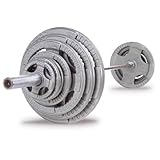 Body-Solid OST355 Grey Hand Grip Olympic Plates (355-Pounds)