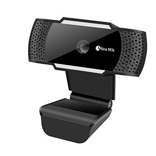 Sea Wit Webcam, USB Webcam with Built-in Microphone for Video Calling - Black