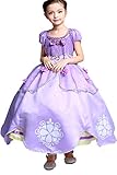 Little Girls Princess Sofia Costume Dress up Cosplay Fancy Party Dress (5/6,130)