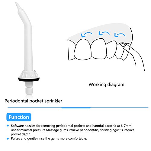 Electric Water Flosser Oral Irrigator Cordless Flossers Combo IPX7 200ML FDA UBTKEY (water flosser tips)