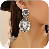 Denifery Cowgirl Hat Western Earrings for Women Cowboy Hat Boho Dangle Earrings Western Drop Earrings Country West Style Fashion Jewelry for Women